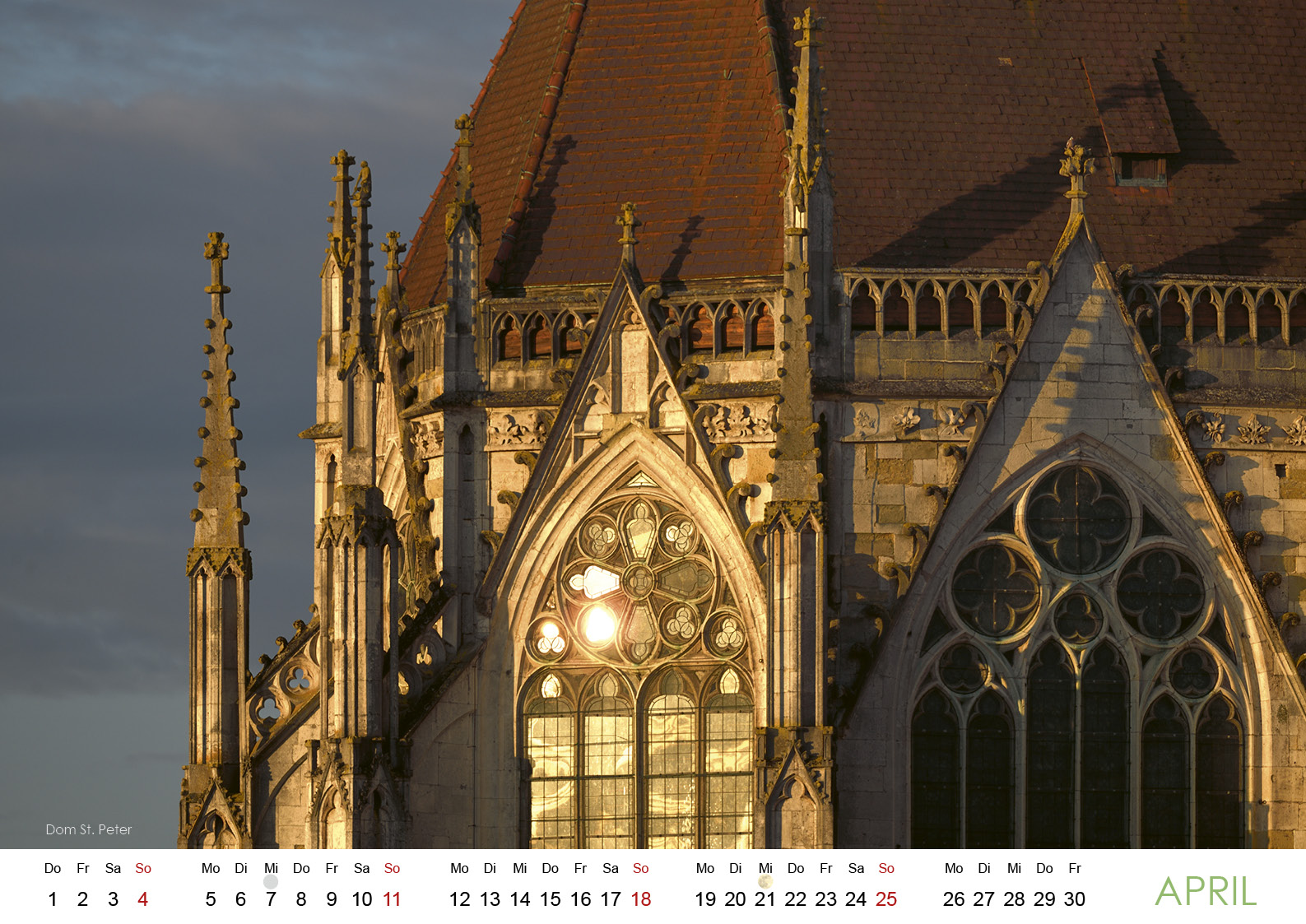 Regensburg im Licht der Jahreszeiten 2027  April