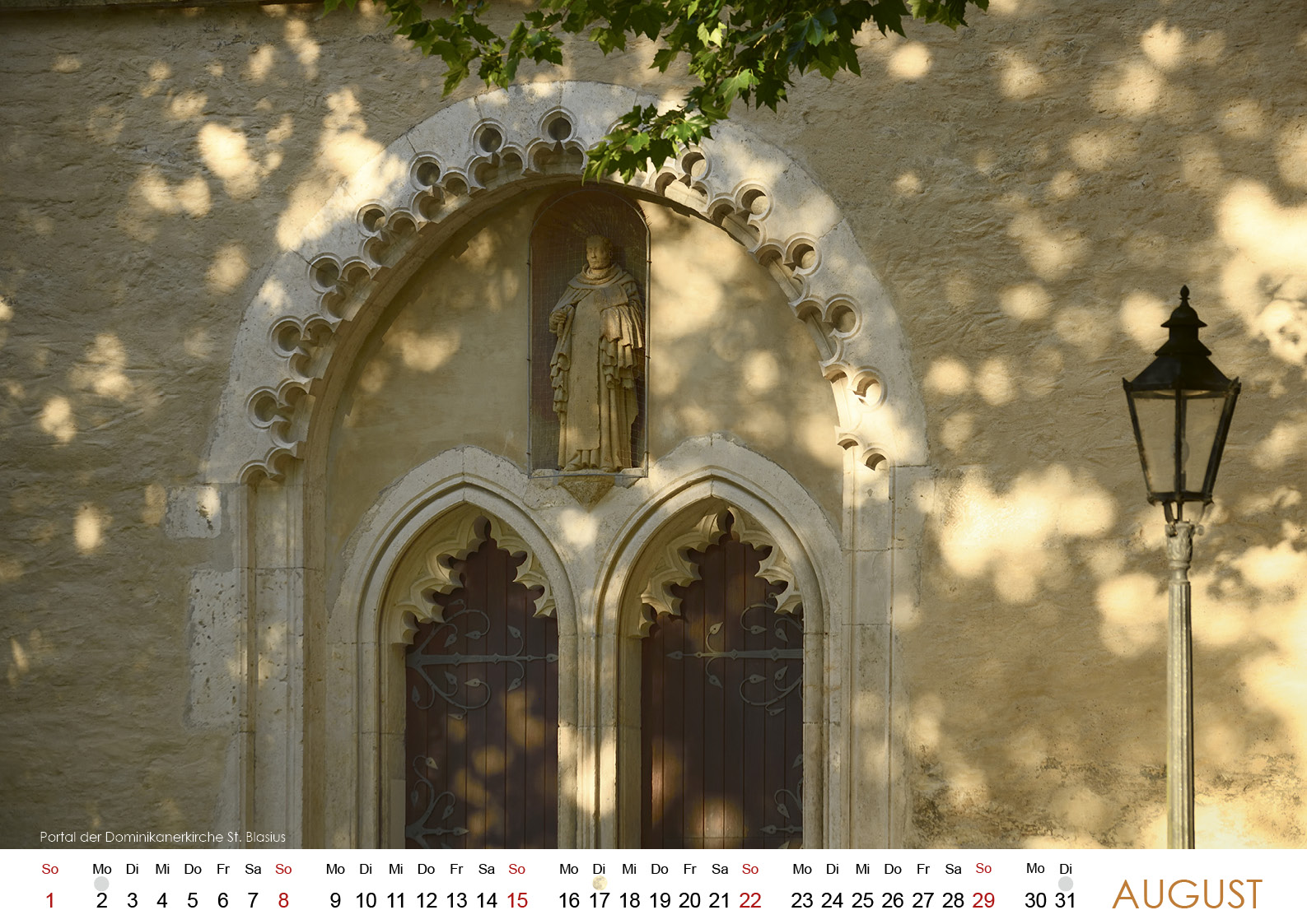 Regensburg im Licht der Jahreszeiten 2027  August